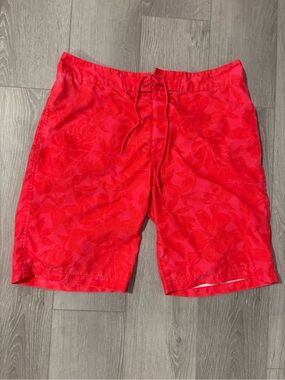 Arizona Jean Company Red Floral Swim Shorts. Size 36